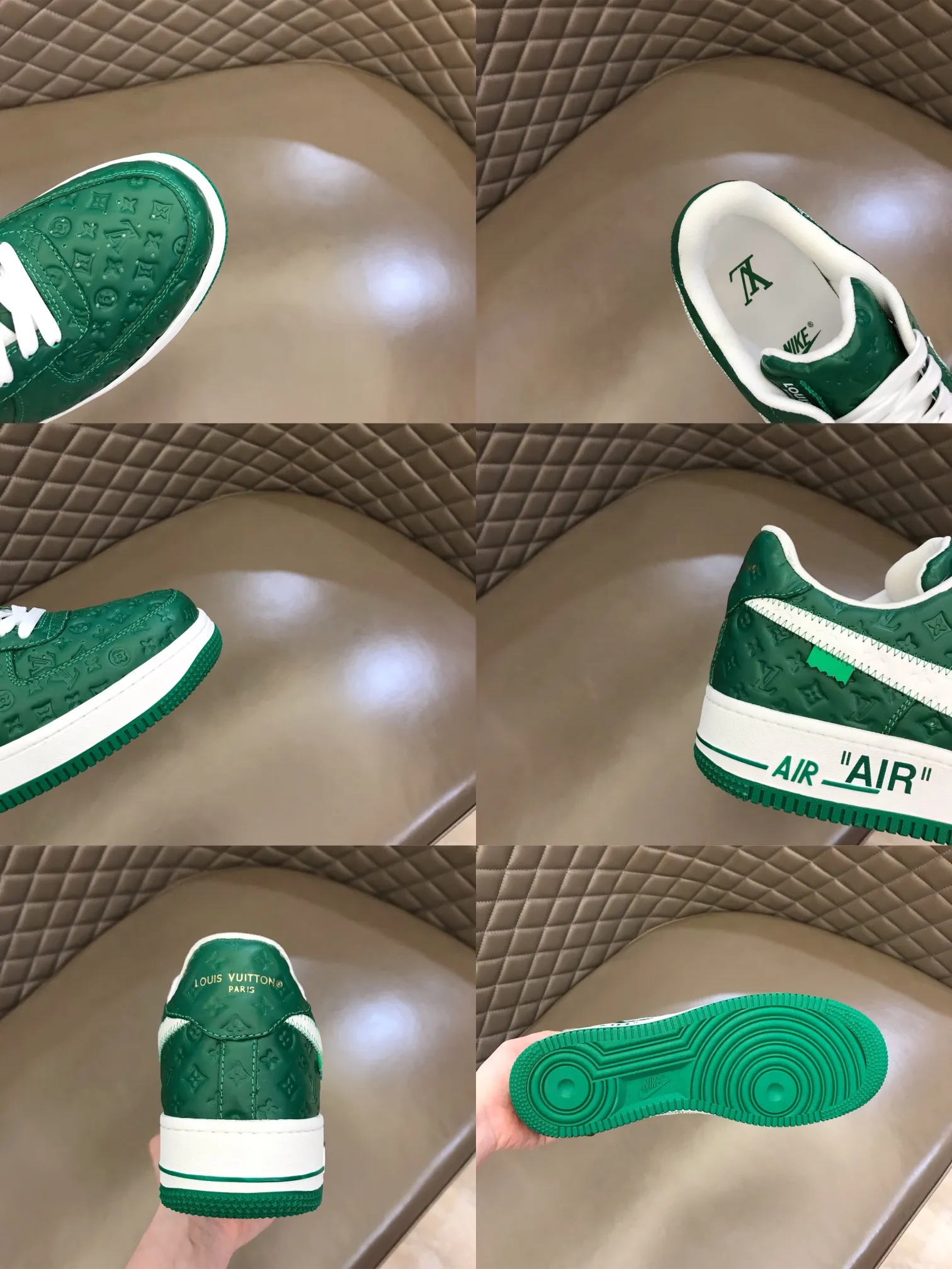 Men's shoes💰p440 "*oui* Vuitto*" x OFF-WHITE x Nike three-party collaboration! Trendy and cool men's casual sports shoes with unrivaled color matching. The design idea basically continues the style of THE TEN. The Swoosh line and tongue label have a very familiar visual effect and are both fashionable and trendy! A must-have for fashionistas! The effect on your feet is absolutely stunning! Size: 38-45